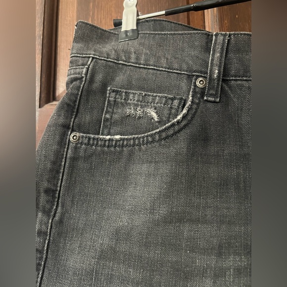 Anine Bing Black Denim Distressed Cut Off Jean Shorts Small - Picture 2 of 8